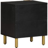  Noćni ormarići 2 kom crni 40x33x46 cm od masivnog drva manga | shoptok.hr