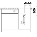 Blanco NAYA 45 CRNA 465x510/200 mm | ePonuda.com