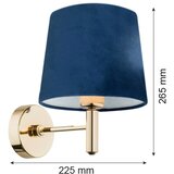 Brilagi zidna lampa monte 1xE27/15W/230V plava/zlatna | Eponuda.com