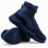 Ombre Men's ankle sneaker boots with sculpted sole - navy blue | Eponuda.ba