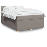 vidaXL Box spring postelja z vzmetnico taupe 140x190 cm blago | Shoptok.si
