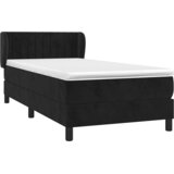 Box spring krevet s madracem crni 90x200 cm baršunasti | shoptok.hr
