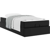  Posteljni okvir z vzmetnico Črna 90 x 190 cm Umetna koža | Shoptok.si