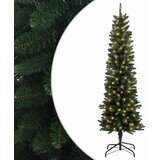  Umjetno vitko božićno drvce 210 cm 300 LED lampica Topla bijela | shoptok.hr