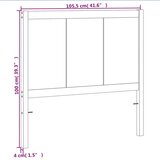 vidaXL Uzglavlje voštano smeđe 100 cm od masivne borovine | shoptok.hr