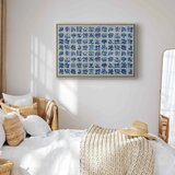  Slika - Azulejos tiles – traditional Portuguese ceramic tiles 60x40 U prirodnom drvenom okviru | shoptok.hr