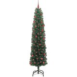 vidaXL Umestno božično drevo Zelena 210 cm PVC in Jeklo in Plastika | Shoptok.si