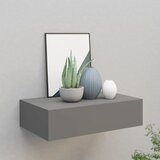vidaXL Zidna polica s ladicom siva 40 x 23,5 x 10 cm MDF Cijene