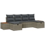  Sjedeća garnitura za vrt 6 kom. Siva poliratan 55 x 62 x 69 cm | shoptok.hr
