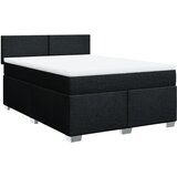  Krevet s oprugama i madracem crni 160x200 cm od tkanine | shoptok.hr