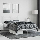 Metalni okvir za krevet s uzglavljem bijeli 120 x 190 cm | shoptok.hr