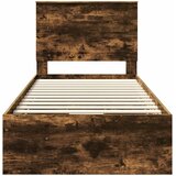  Krevetna konstrukcija s ladicama Dimljeni hrast 90 x 200 cm | shoptok.hr