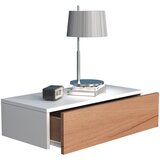 MID.YOU NOČNA OMARICA, bela, barve hrasta | Shoptok.si