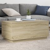 vidaXL Klubska mizica z LED lučkami sonoma hrast 90x50x40 cm Cene