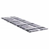  Jastuk za ležaljku sivi karirani 200 x 60 x 3 cm tkanina Oxford | Eponuda.com