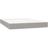 vidaXL Krevet s oprugama i madracem svjetlosivi 140x190 cm od tkanine | shoptok.hr