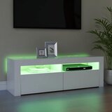TV ormarić s LED svjetlima bijeli 120 x 35 x 40 cm | Eponuda.com