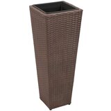  Visoka cvetlična korita 3 kosi iz poli ratana rjava, (20707265) | Shoptok.si
