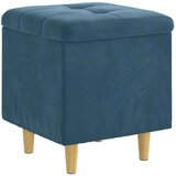  Otoman za pohranu s jastukom Plava 40 x 40 x 45 cm Baršun - Plava 40 cm Baršun | shoptok.hr