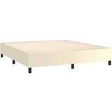  S oprugama i madracem krem 160x200 cm od umjetne kože | shoptok.hr