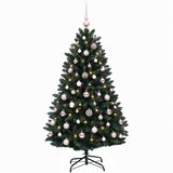  Umjetno božićno drvce tamnozeleno s kuglicama 150 cm | shoptok.hr