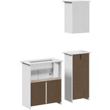 vidaXL 3-dijelni set kupaonskog namještaja "BODO" bijeli puno drvo bor | shoptok.hr