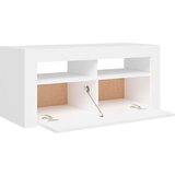TV ormarić s LED svjetlima bijeli 90 x 35 x 40 cm | shoptok.hr
