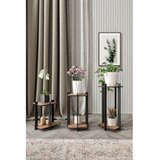 Hanah home drveni štand za biljke flower desk square walnut | ePonuda.com