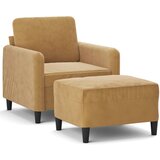 vidaXL Fotelj s stolčkom za noge rjav 60 cm žamet, (20909891) Cene