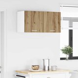 Viseći ormarić 2 pcs Umjetnički hrast i bijela 40 x 31 x 40 cm | shoptok.hr