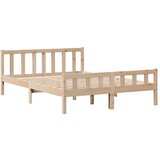 vidaXL Krevet s regalom za knjige bez madraca 120x190 cm od borovine | shoptok.hr