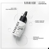 Nanolash Lash & Brow Castor Oil hladno stiskano ricinusovo olje za trepalnice in obrvi 30 ml | Shoptok.si