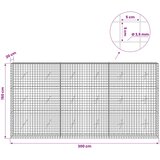  Gabion s žicom debljine 3,5 mm i mrežom 5x5 cm 300x20x150 cm | shoptok.hr