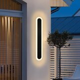 Nettlife LED stenska svetilka za zunanjo uporabo 50 cm, črna vila, dolga zunanja svetilka IP65 vodotesna moderna 10W za hodnik kopalnico, (22136360) | Shoptok.si