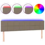  LED uzglavlje smeđesivo 180x5x78/88 cm od tkanine | shoptok.hr