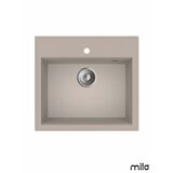 Milo Granitna sudopera Retto 56x51cm Pure sand ø90 | ePonuda.com