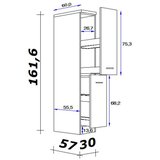 Lesnina-XXXL izvlečna omara milano, antracit, hrast, š. 30 | Shoptok.si