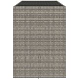  Barski stol sa staklenom pločom sivi 185x80x110 cm poliratan | shoptok.hr