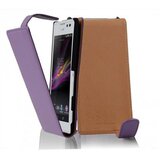 Cadorabo Ohišje, združljivo z Sony Xperia C v lilac violetna - Zaščitni ovitek v obliki flipa iz gladkega umetnega usnja, (20551975) | Shoptok.si