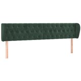 vidaXL Uzglavlje s ušima tamnozeleno 203x23x78/88 cm baršunasto Cijene