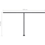  Tenda na ručno uvlačenje s LED svjetlima 450 x 350 cm antracit | shoptok.hr