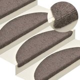  Prostirke za stepenice, samoljepljive, 30 kom., 65x21x4 cm, bež, poluokrugle, velike | shoptok.hr