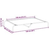 vidaXL dvignjena pasja postelja siva 150x90x20 cm tekstilen in jeklo | Shoptok.si