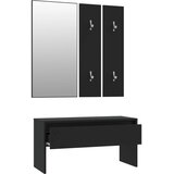  Set namještaja za hodnik crni od konstruiranog drva | shoptok.hr