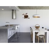 Zidni satovi coffe time 3D copper copper (moderni zidni sat)