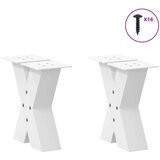  Noge za stolić u obliku slova X 2 kom bijele 30x(30-31) cm | shoptok.hr