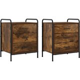  Noćni ormar 2 kom. Dimljeni hrast 48 x 36,5 x 60 cm Slike