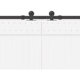  Komplet opreme za drsna vrata 427 cm jeklo črne barve | Shoptok.si