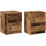 vidaXL Nočne omarice 2 kosa z 2 predaloma star les 40x36x50 cm, (5000298583) | Shoptok.si
