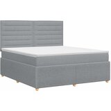  Boxspring krevet s madracem Svjetlosiva 140 x 190 cm Tkanina | shoptok.hr